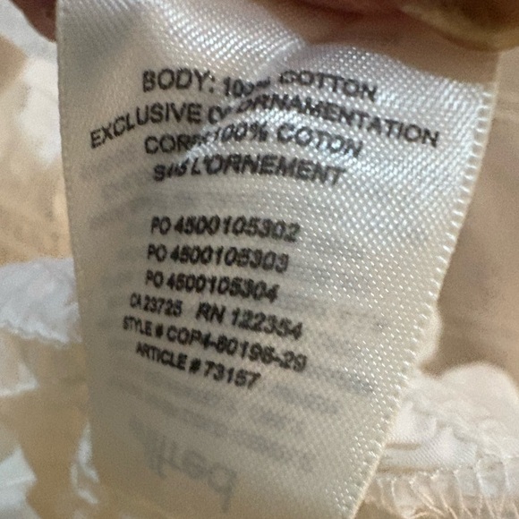 Wilfred | Aritzia Smocked Maelys Ruched Ruffle flirty mini dress white size XS - Picture 9 of 9